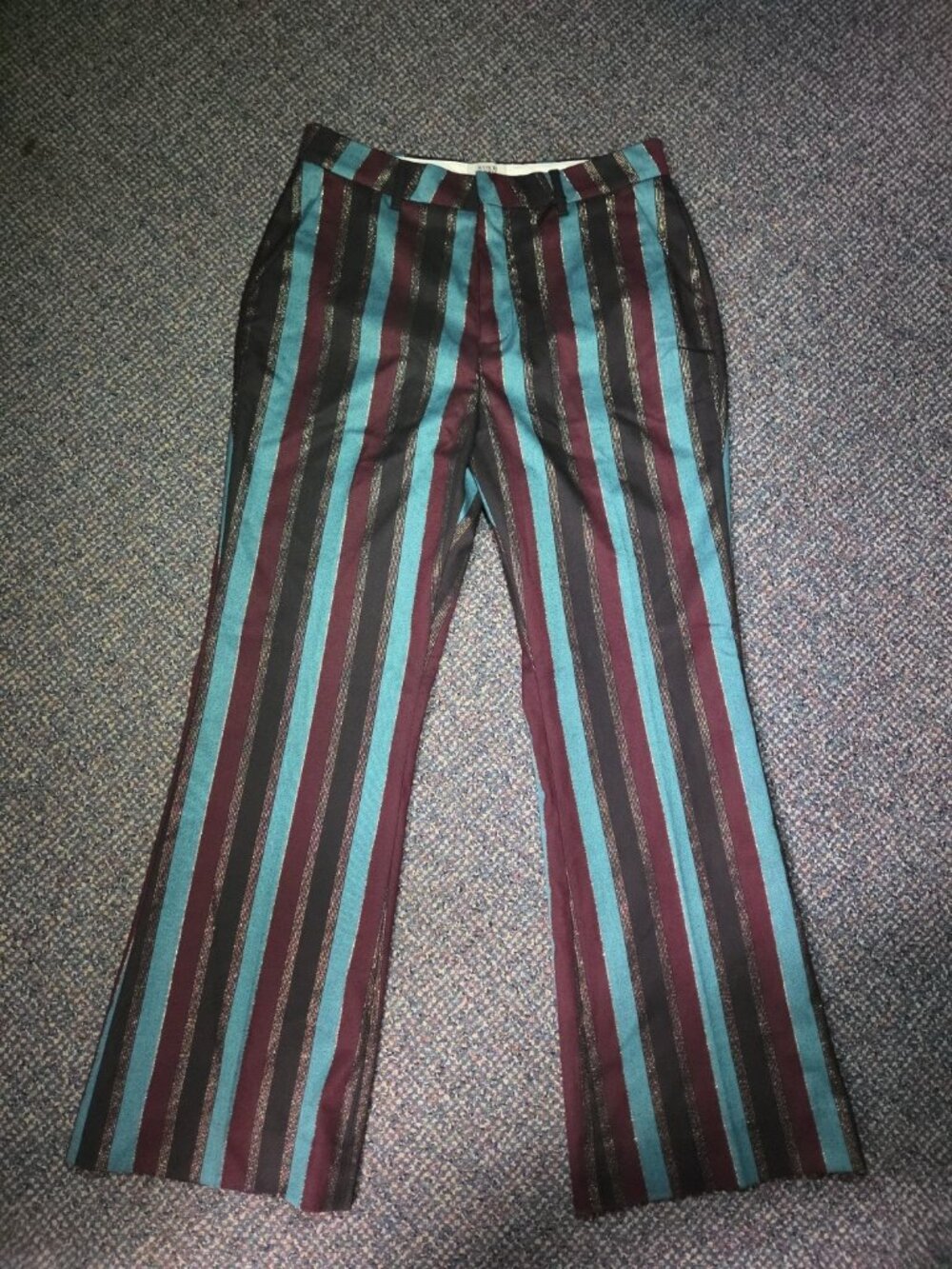 Scotch & Soda  NEW Striped Pants No Tag 31 / 30 Violet Flare MSRP $189 USD